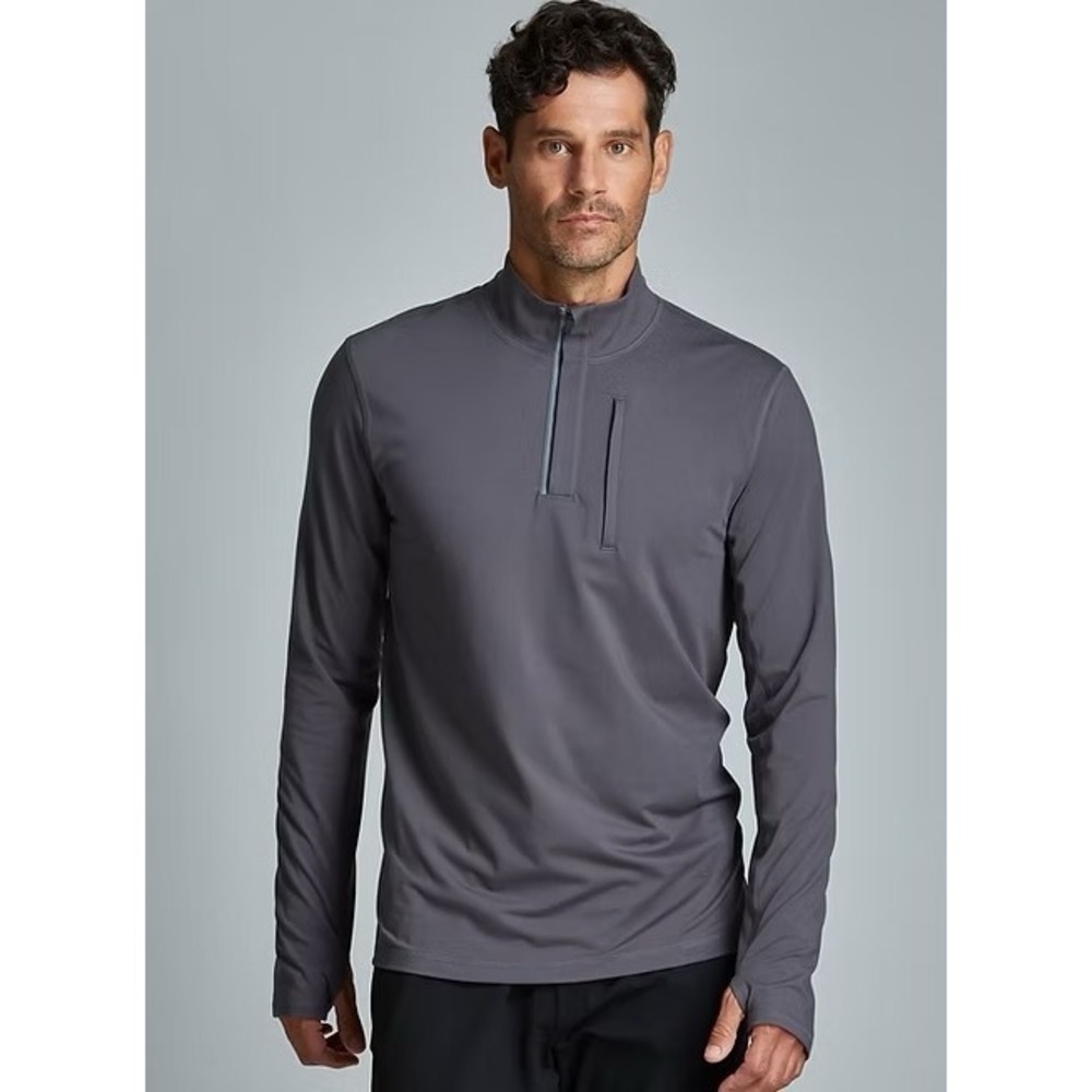 Fourlaps Venture Half Zip Charcoal XL Athletic Pullover Running Performance Gym